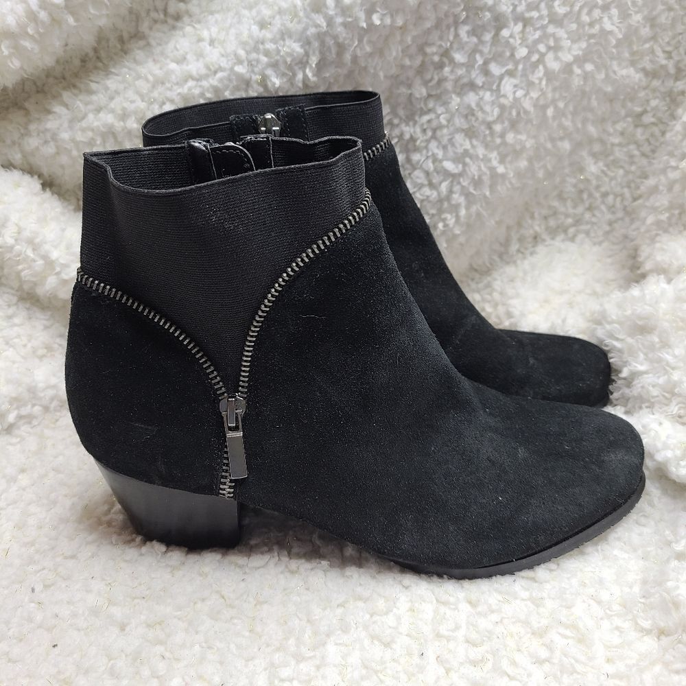 Ros Hommerson Bess Black Leather Ankle Boots size 10.5‎